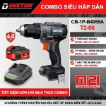 Combo khoan Pin 21V Dekton M21-ID1390CP Brushless Tạo Xung