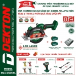 Combo Máy Cưa Đĩa Pin Dekton M21-CS05BL ( Đèn Led Rọi Mặt Cắt )