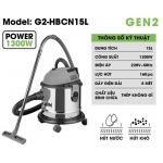 Máy hút bụi 15 lít Hukan G2-HBCB15L ( Hút Khô & Nước )