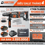  Combo máy khoan động lực Pin 21V Dekton M21-RH2603BX Brushless