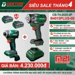 Combo máy siết bulong tốc cao 850Nm Pin 21V Dekton M21-IW850PROMAX