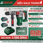 Combo Máy khoan bê tông Pin Dekton M21-RH2603AVT + pin và sạc