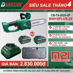 Combo Máy cưa xích Pin 21V Dekton M21-CS08BL + pin và sạc