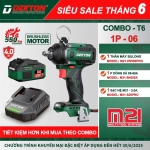 Combo máy siết bulong Pin 550Nm Dekton M21-IW550PRO Brushless