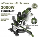 Máy cắt nhôm 2 ti trượt Dekton DK-CN256XPLUS kèm lưỡi 255mm