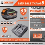 Pin 6.0Ah 15cell Dekton M21-B60100PLUS xả cao 100A