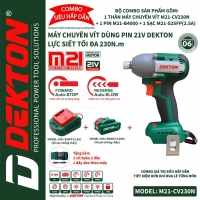 COMBO máy bắt vít chuyên bắn TÔN GỖ  DEKTON M21-CV230N chính hãng giá rẻ