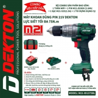 COMBO máy khoan Pin 3 chức Năng 75Nm DEKTON M21-ID1375BL chính hãng giá rẻ