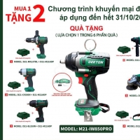 Combo Thân Máy Siết Bulong Pin 21V Dekton M21-IW850Pro