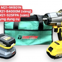 Combo Máy Siết Bulong Dekton Dùng Pin M21-IW801N 800N.M