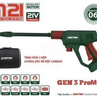 Máy rửa xe dùng Pin 21V Dekton M21-SRX1405PROMAX Gen 3 Brushless - chỉnh tốc 4 cấp