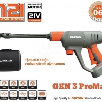 Máy rửa xe Pin 21V Dekton M21-SRX1405PROMAX Gen 3 Brushless