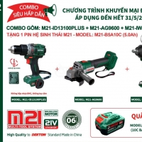 Combo Máy Khoan Pin Dekton M21-ID13100PLUS