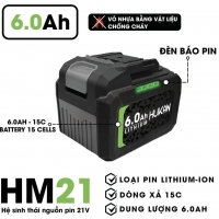 Pin 21V Hukan HM21-G2-FX15C6000 ( 15Cell 6.0Ah )