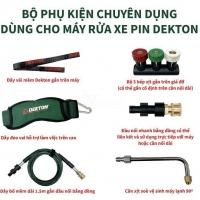 Bộ Phụ Kiện Cho Máy Rửa Xe Pin Dekton ( Chuyên Rửa Điều Hòa )