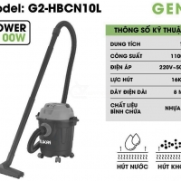 Máy Hụt Bụi Công Trình Hukan G2-HBCN10L ( Hút Khô & Nước )