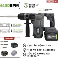 Combo Máy Khoan Đục Bê Tông Pin Hukan HM21-G2-RH2877BL Hammer