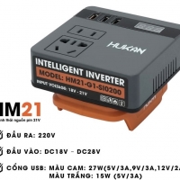 Bộ chuyển nguồn Pin Hukan HM21-G1-SI0200 ( DC 18-21V lên 220V )