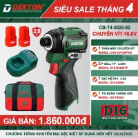 Combo chuyên vít búa Pin 180Nm Dekton D16-CV180PRO Gen3