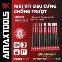 Bộ mũi vít 12 cây Amaxtools HEX-50LD ( H1.5 - H8.0 )