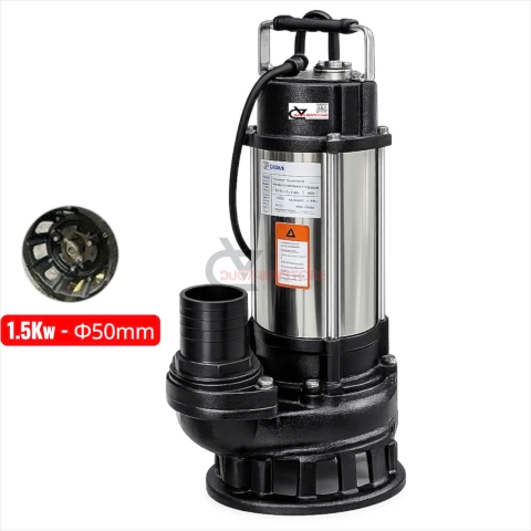 Máy bơm chìm 1.5kW nước thải Rymaru RY-CR1500 lưỡi cắt rác
