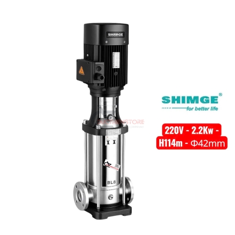 Bơm nước trục đứng Shimge ​​BL 4-12 ( 220V - 2.2Kw )