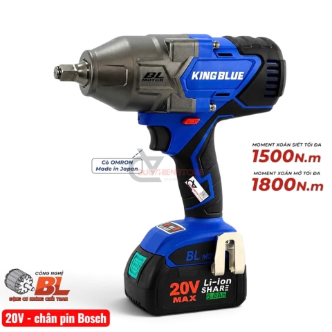 Máy siết bulong pin 1500Nm Kingblue KB20S121 ( chưa pin & sạc )