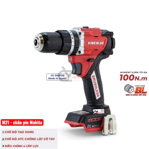 Khoan pin 100Nm Kingblue KM18QD ( chưa pin & sạc )