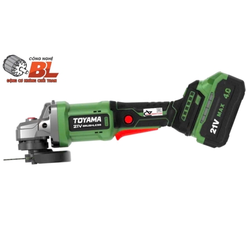 Máy mài góc pin 21V Toyama C-05PRO Brushless ( bộ )