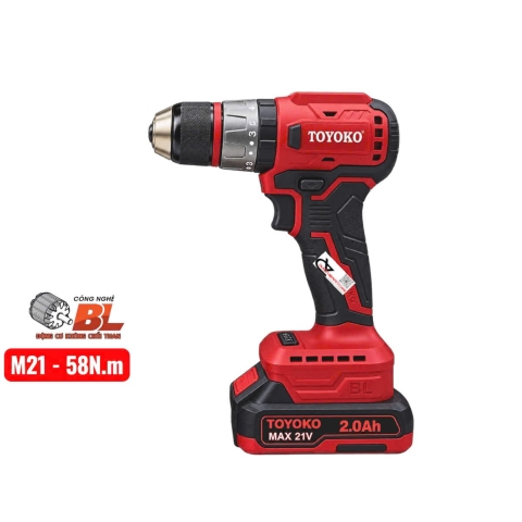 Máy khoan pin 58Nm Toyoko T0121G ( chưa pin & sạc )