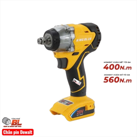 Máy siết bulong 400Nm dùng pin Kingblue KD18SD ( chưa pin & sạc )