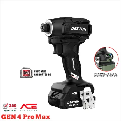 Máy bắt vít pin Dekton M21-CV250PROMAX ( chưa pin & sạc )