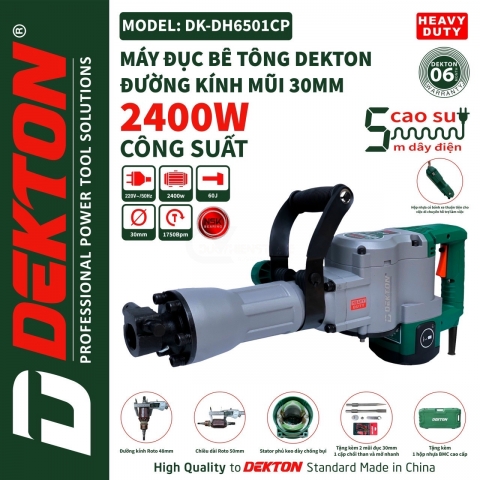 Máy đục bê tông 30ly DEKTON DK-DH6501CP