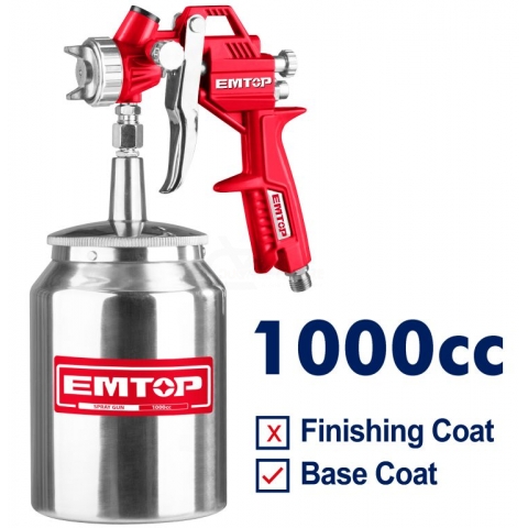 Súng phun sơn khí nén 1000cc Emtop EASG10001 