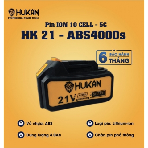 PIN ca o cấp HUKAN HK21-ABS4000S 10cell 4Ah bảo hành 1 năm