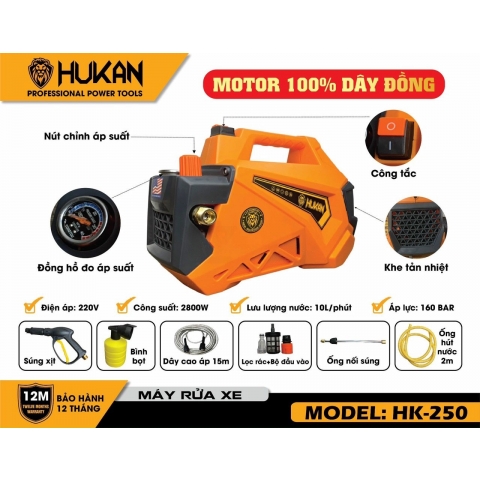 Máy Rửa Xe HuKan 3800W