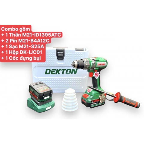 Combo Máy Khoan Pin Dekton M21-ID1395ATC 