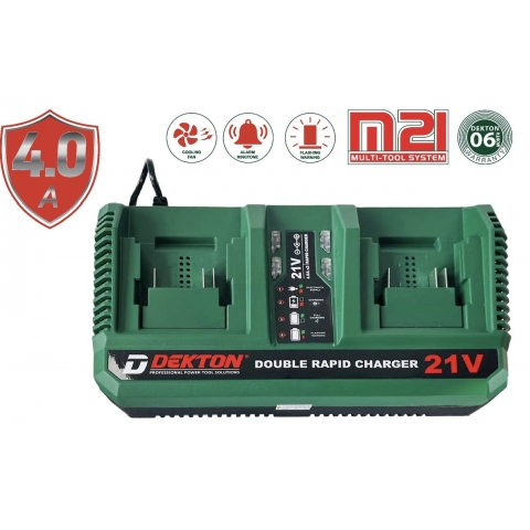 Sạc đôi 21V 4.0Ah Dekton M21-S40x2PLUS