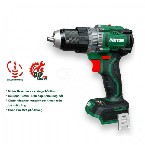 Máy khoan Pin 21V Dekton M21-ID1390CP Tạo Xung