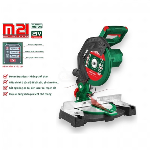 Máy cắt nhôm Pin 21V Dekton M21-CN210PLUS