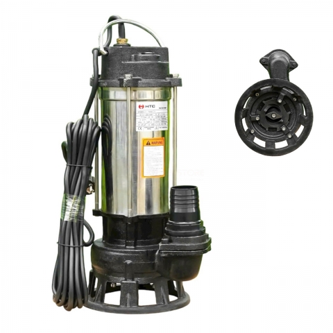 Máy bơm chìm INOX 1.5kW HTC WQD6-22-1.5-QG ( có lưỡi cắt rác )