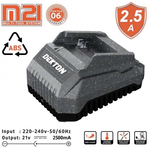 Đế sạc Pin 21V 2.5Ah Dekton M21-S25A 