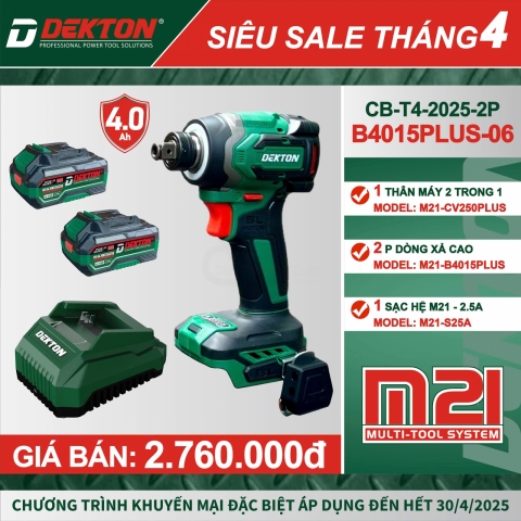 Combo Máy chuyên vít búa Pin 21V Dekton M21-CV250PLUS 