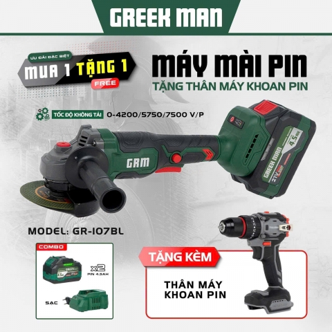 Combo máy mài Pin 21V Greekman GR-I07BL