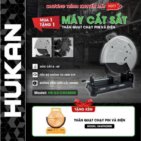 Máy cắt sắt 2800W Hukan HK-G2-CM2800S Hammer