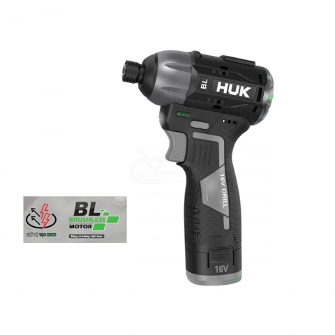 Máy bắn vít 180Nm Pin 16V HUK G3-V180LUX Brushless