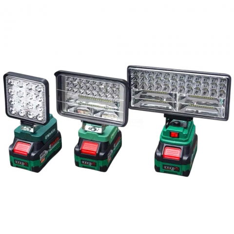 Đèn Led dùng Pin 21V Workfix ( 2 cổng sạc USB )