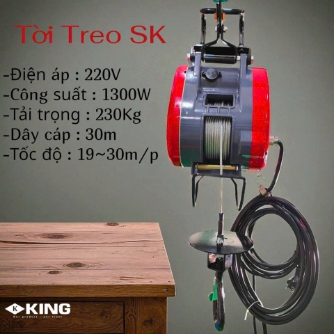 Máy tời nhanh 230 Kg King SK230