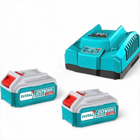 Bộ 2 pin 4.0Ah Total TFBCPK1424 ( 20V*4.0Ah kèm sạc nhanh )