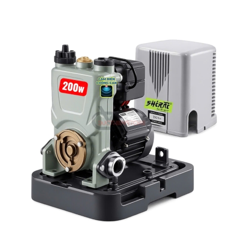 Bơm tăng áp điện tử ngoài trời 200W Shirai JLHm 250A nắp chụp